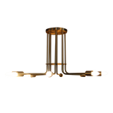 SMITH&SMITH Lighting Sydney Durban Semi Flush 8 arm Brass Pendant Lamp ILASTRO.C6.CL profile view