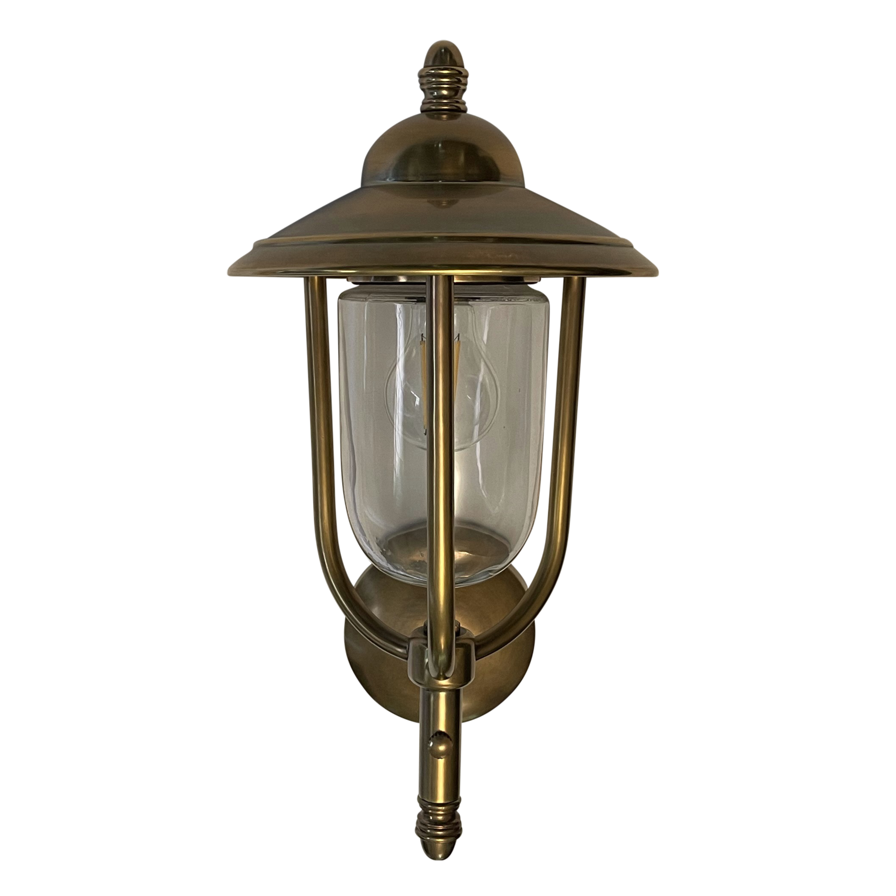 SMITH&SMITH Lighting Sydney Flagstaff Brass Outdoor Wall Lamp in Pier Outdoor Lamp Style PIM51230 front view