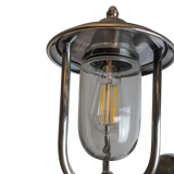 SMITH&SMITH Lighting Sydney Flagstaff Outdoor Wall Sconce in Silver close up view