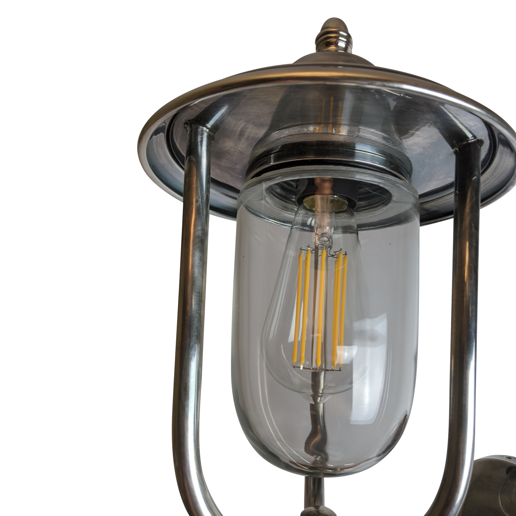 SMITH&SMITH Lighting Sydney Flagstaff Outdoor Wall Sconce in Silver close up view