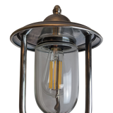 SMITH&SMITH Lighting Sydney Flagstaff Outdoor Wall Sconce in Silver close up view of lamp