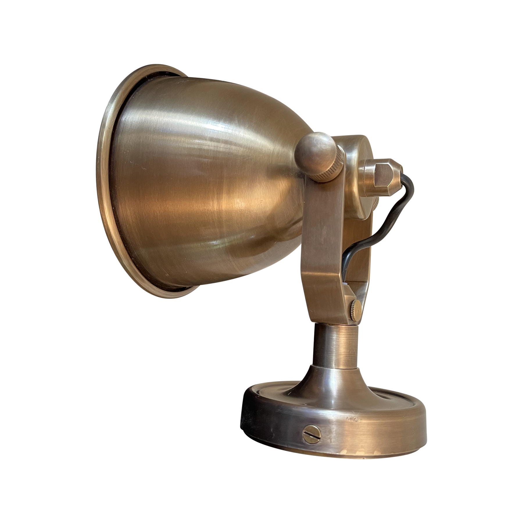 SMITH&SMITH Lighting Sydney Florence Brass Sconce Wall or Ceiling Light ELPIM50718 side angle