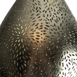 SMITH&SMITH Lighting Sydney Kova Medium Metallic Nickel Perforated Teardrop Pendant Lamp Aquarius style ZAF10226NI  close up of pattern