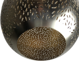 SMITH&SMITH Lighting Sydney Kova Medium Metallic Nickel Perforated Teardrop Pendant Lamp Aquarius style ZAF10226NI bottom up view