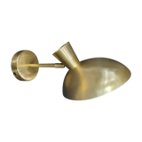 SMITH&SMITH Lighting Sydney Leslie Brass Sconce Wall Light side profile view