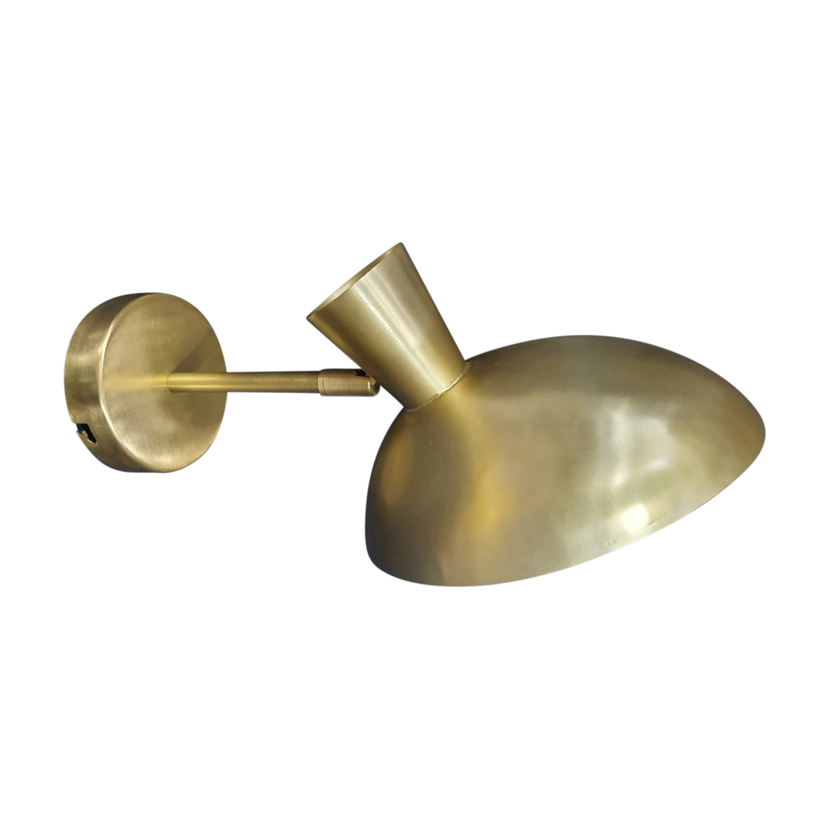 SMITH&SMITH Lighting Sydney Leslie Brass Sconce Wall Light side profile view