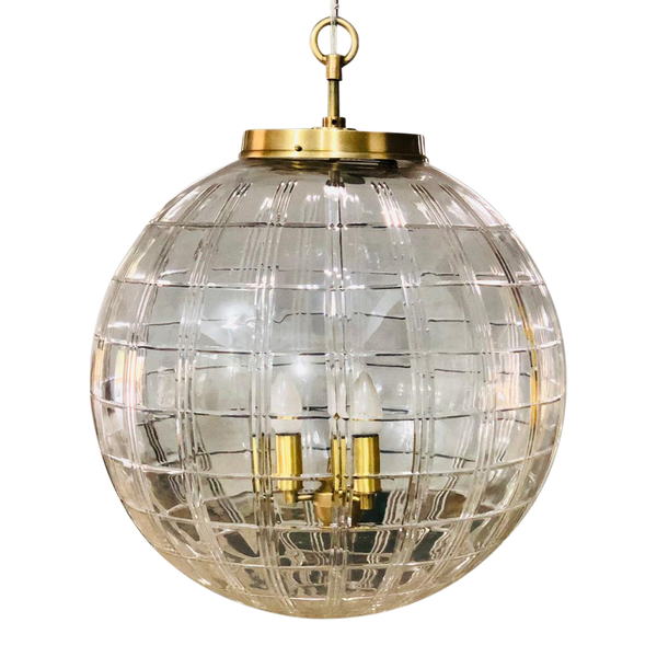 SMITH&SMITH Lighting Sydney Prims Large Glass Ball Ceiling Pendant Lamp profile view