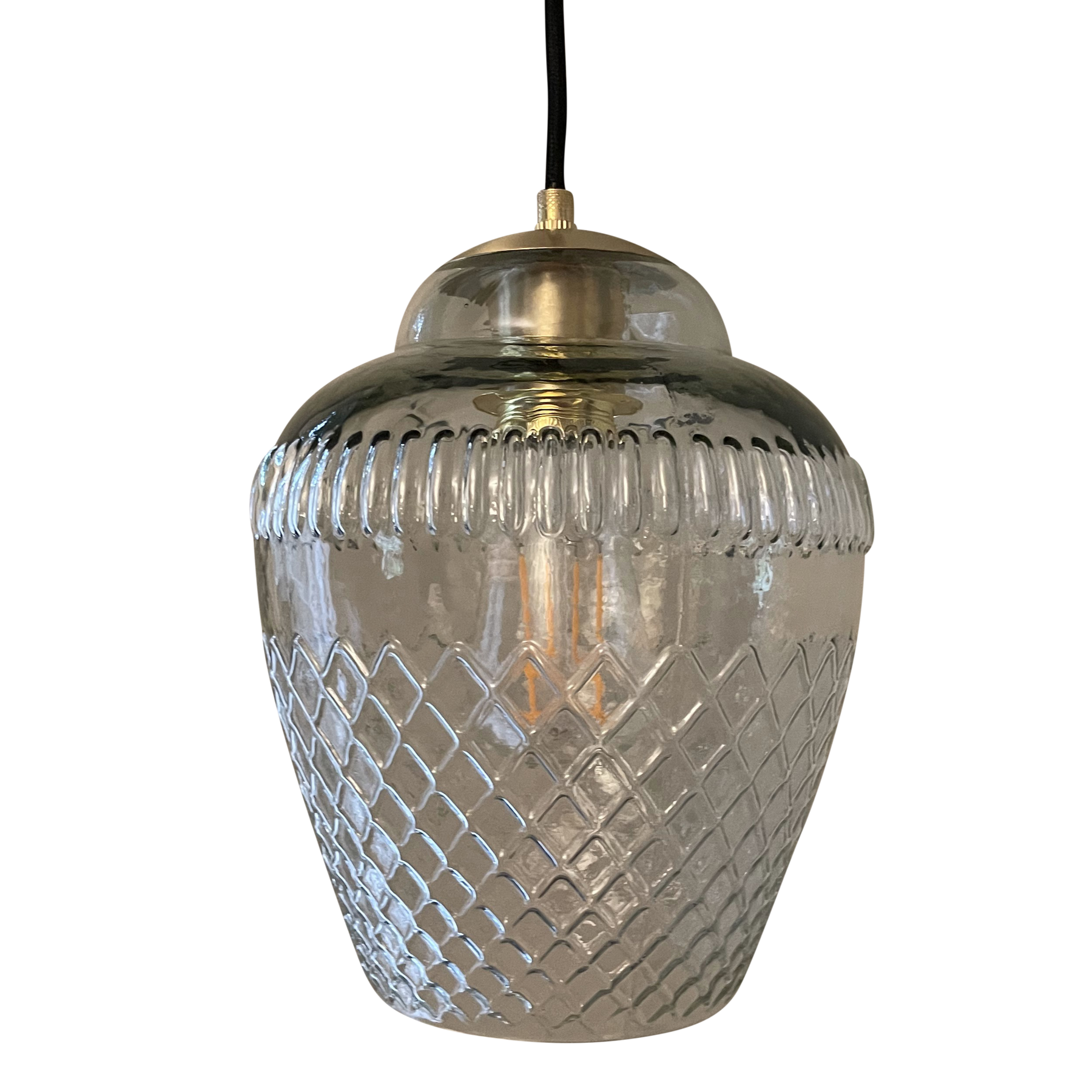 SMITH&SMITH Lighting Sydney Zarz Diamond Crystal Clear Glass Pendant Lamp side view