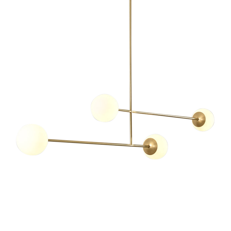 SMITH&SMITH Lachlan 4 Lamp Brass Pendant Chandelier