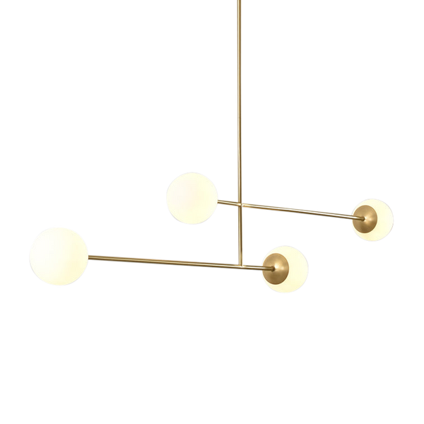 SMITH&SMITH Lachlan 4 Lamp Brass Pendant Chandelier