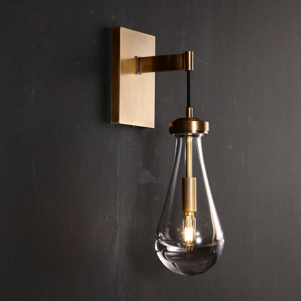 May Glass Teardrop Wall Lamp