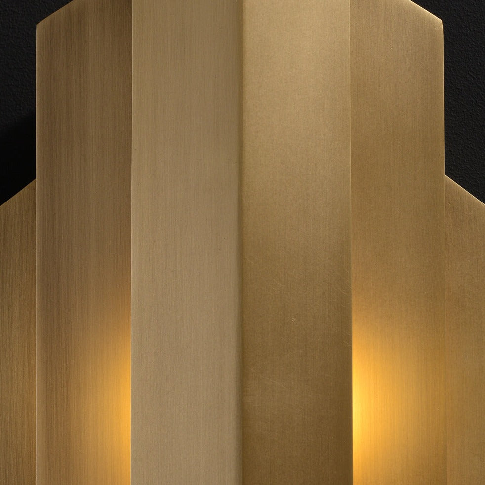 Old Bar Deco Wall Lamp in Brass