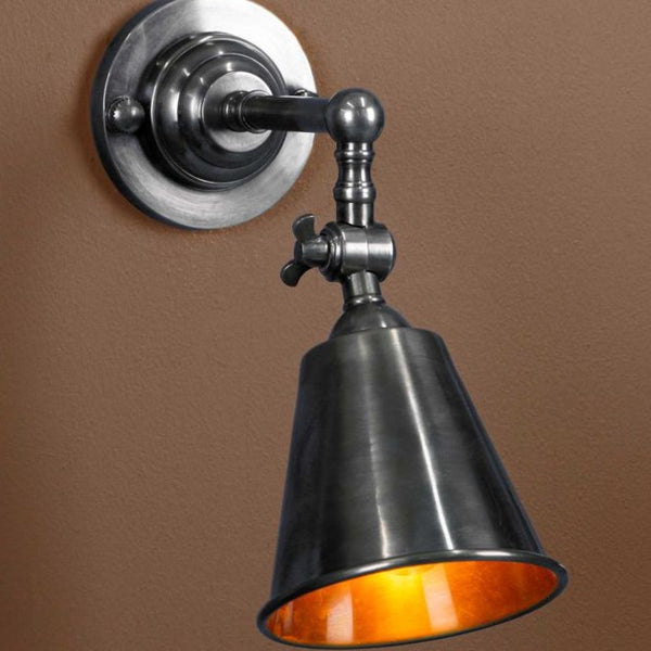 SMITH&SMITH Sandringham Adjustable Wall Lamp in Antique Silver