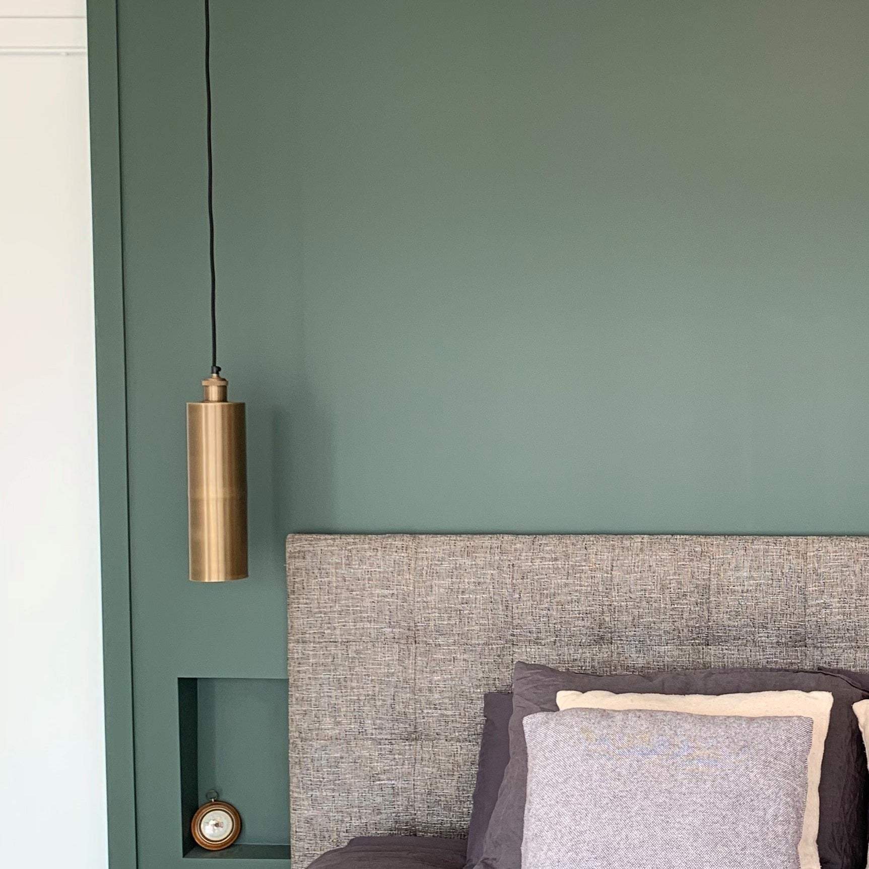SMITH&SMITH Solid Brass Cylnder Pendant Lighting Bedside Lighting - Bruge Left Pendant Bedside Lamp. insta