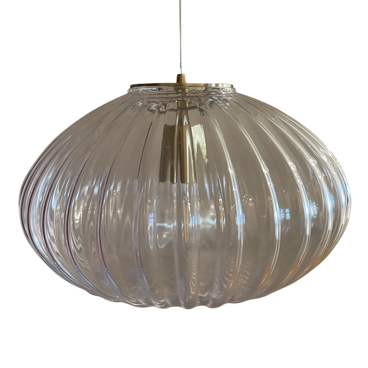 SMITH&SMITH Zucca Clear Rippled Glass Pendant Lamp