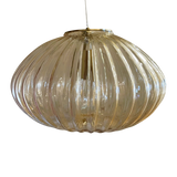 SMITH&SMITH Zucca Pale Gold Rippled Glass Pendant Lamp