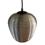 SMITH&SMITH Rippe Rippled Pendant in Smoke Glass