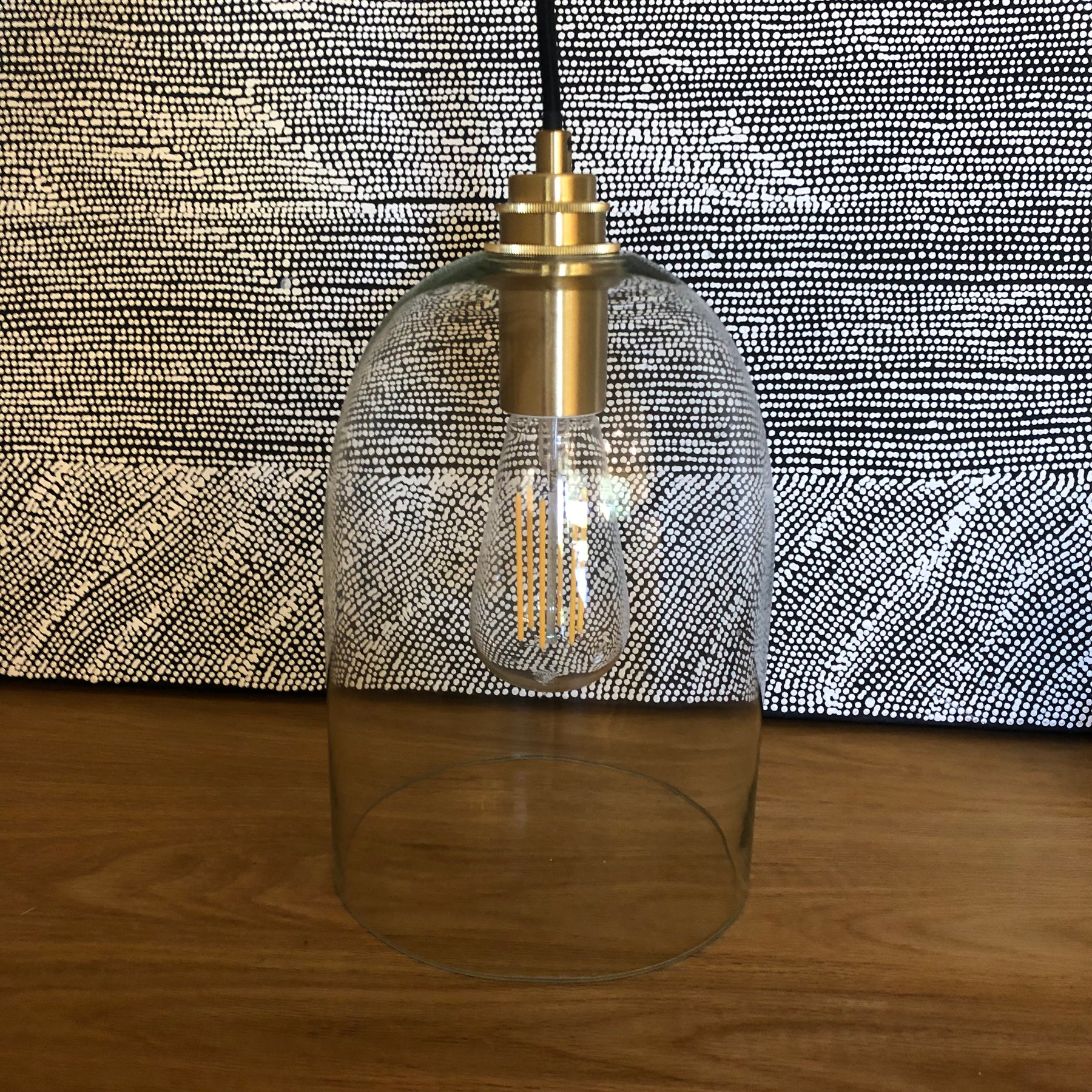 Paloir Hand-blown Pendant in Clear Glass Small