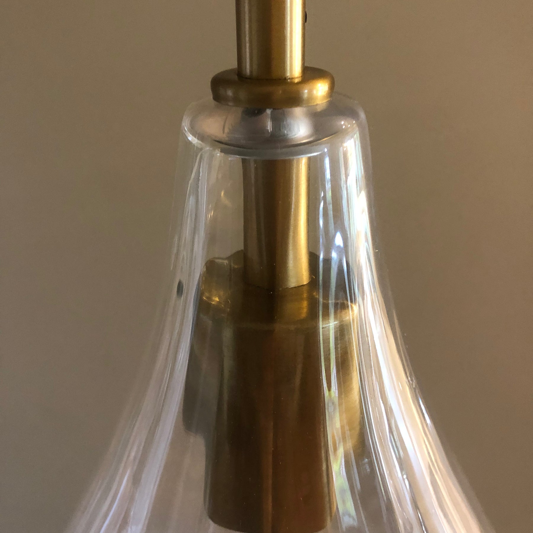 Allard Rippled Teardrop Pendant Clear or Smoke Glass