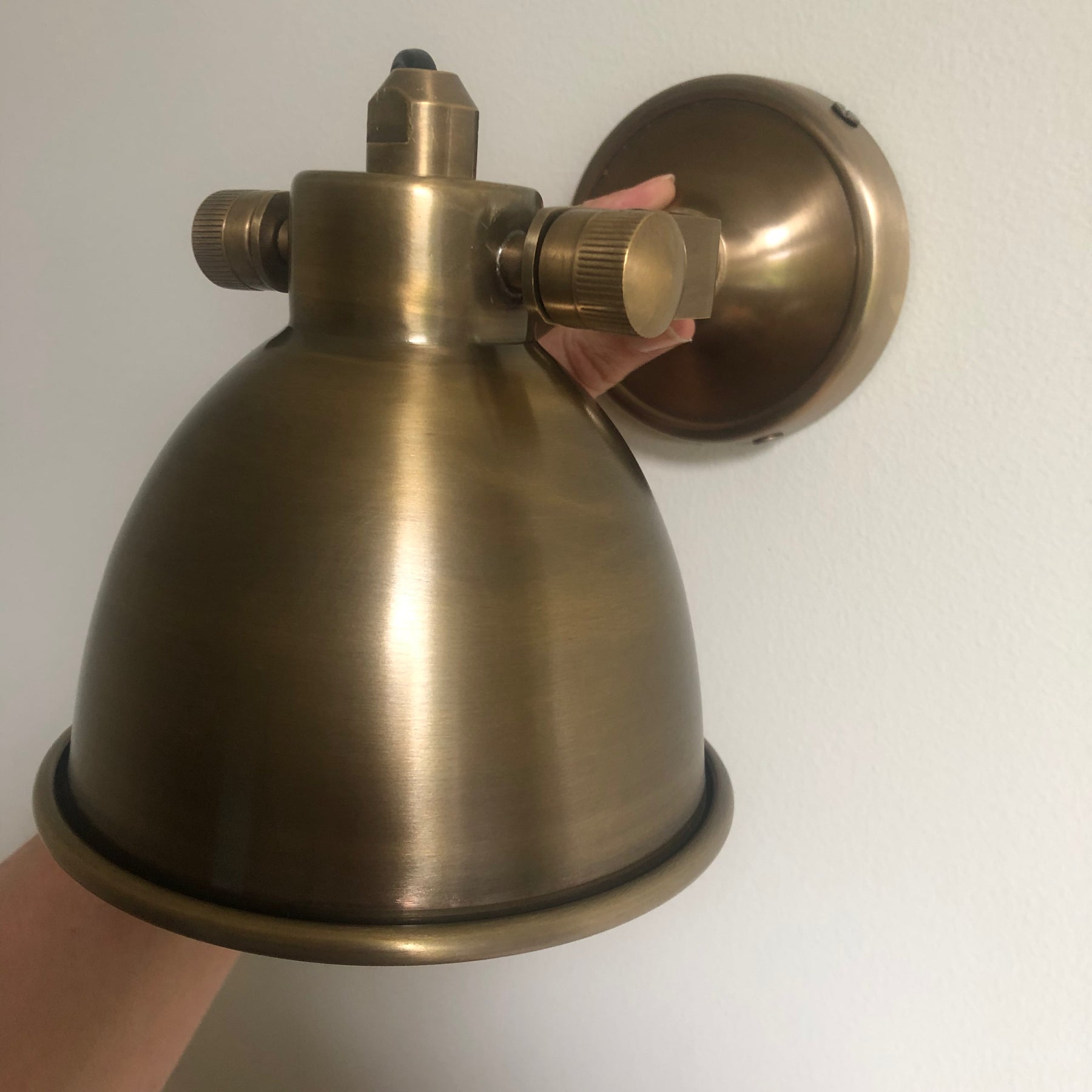 Florence Brass Sconce Wall or Ceiling Lamp - Large