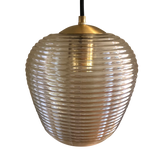 SMITH&SMITH Rippe Rippled Pendant in Champagne  Glass