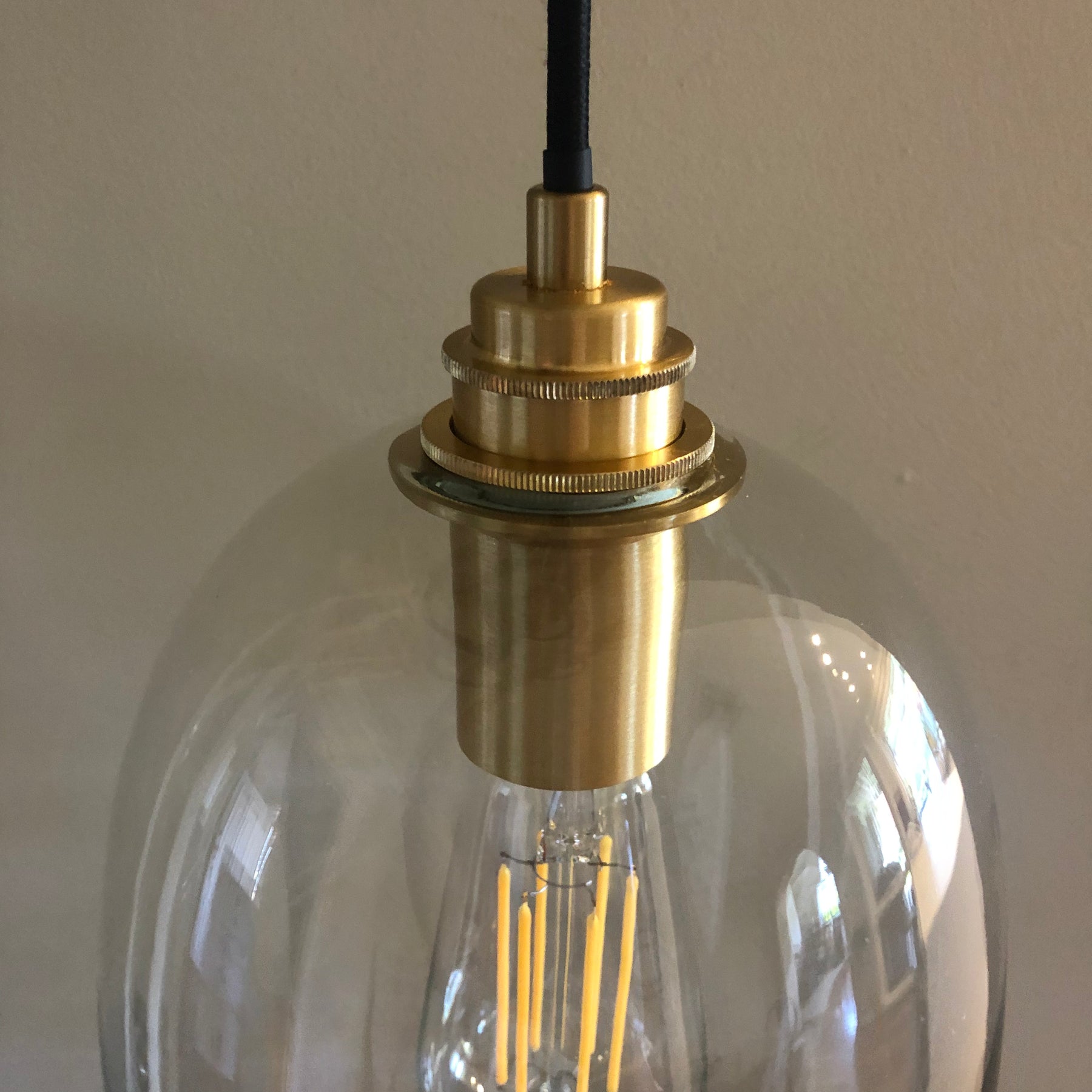 Paloir Hand-blown Pendant in Clear Glass Small