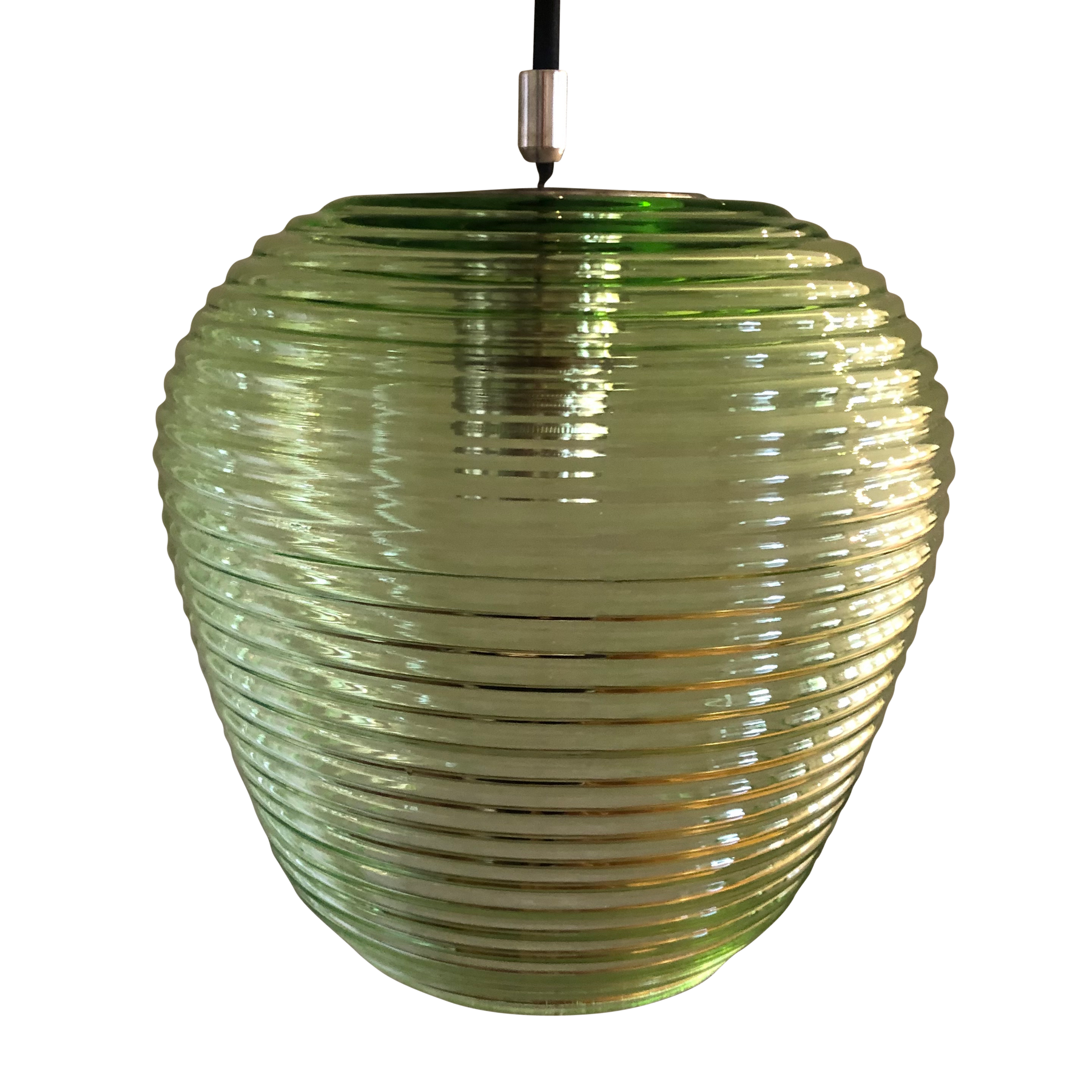 SMITH&SMITH Rippe Rippled Pendant in Pale Green Glass