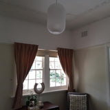 SMITH&SMITH Reffro Matte-white pendant lamp in older Sydney art deco sitting room. insta